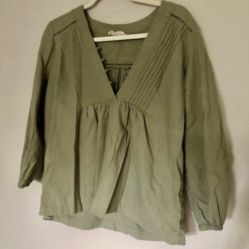 Lucky Brand Sage Green Blouse